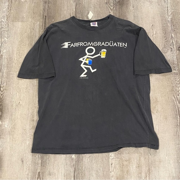 90s Vintage Faded Farfromgradüaten CGW T-Shirt! - Picture 1 of 7